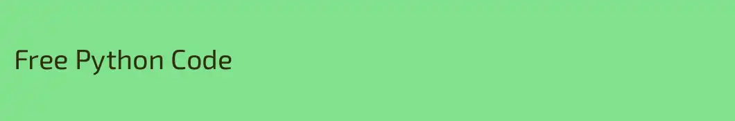 Free Python Code